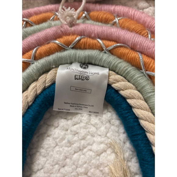 Huntington Home Kids Macrame Rainbow Wall Decor Set of 2 Kids / Nursery Decor - Picture 2 of 3